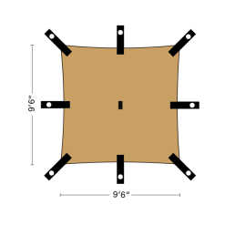 Heavy Duty Tarp 9'6 X 9'6 Sand