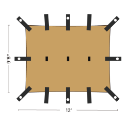 Heavy Duty Tarp 12' X 9'6 Sand