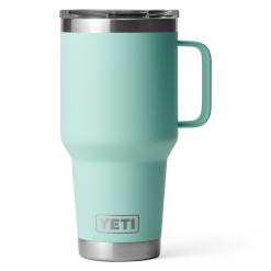 Yeti RAMBLER 30 OZ / 887 ML TRAVEL MUG WITH STRONGHOLDâ„¢ LID -outdoor product Shop SocialMedia1080x1080 Rambler 30oz Travel Mug Seafoam Front 6930 Layers F